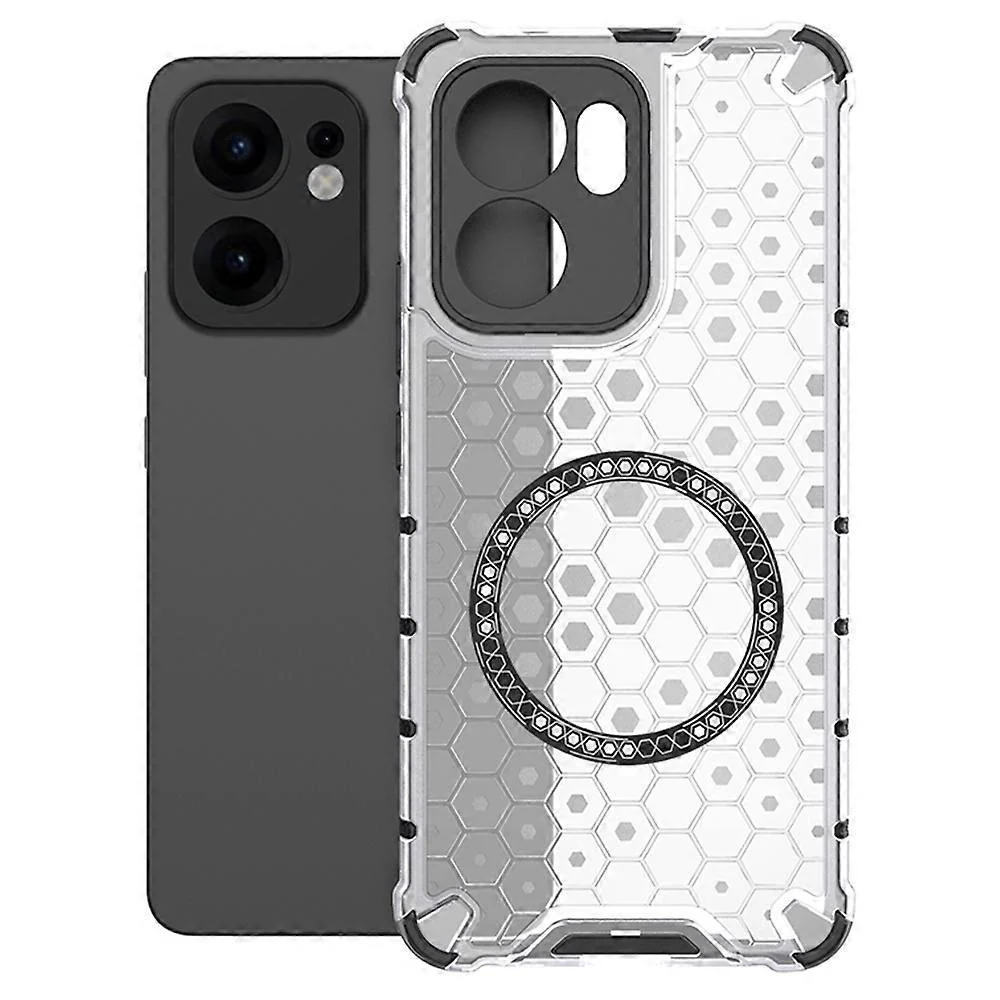 MagSafe Case for Oppo Reno13 FS 5G / Reno13 F 4G / Reno13 F, Techsuit, HoneyComb Shield, White - Image 2