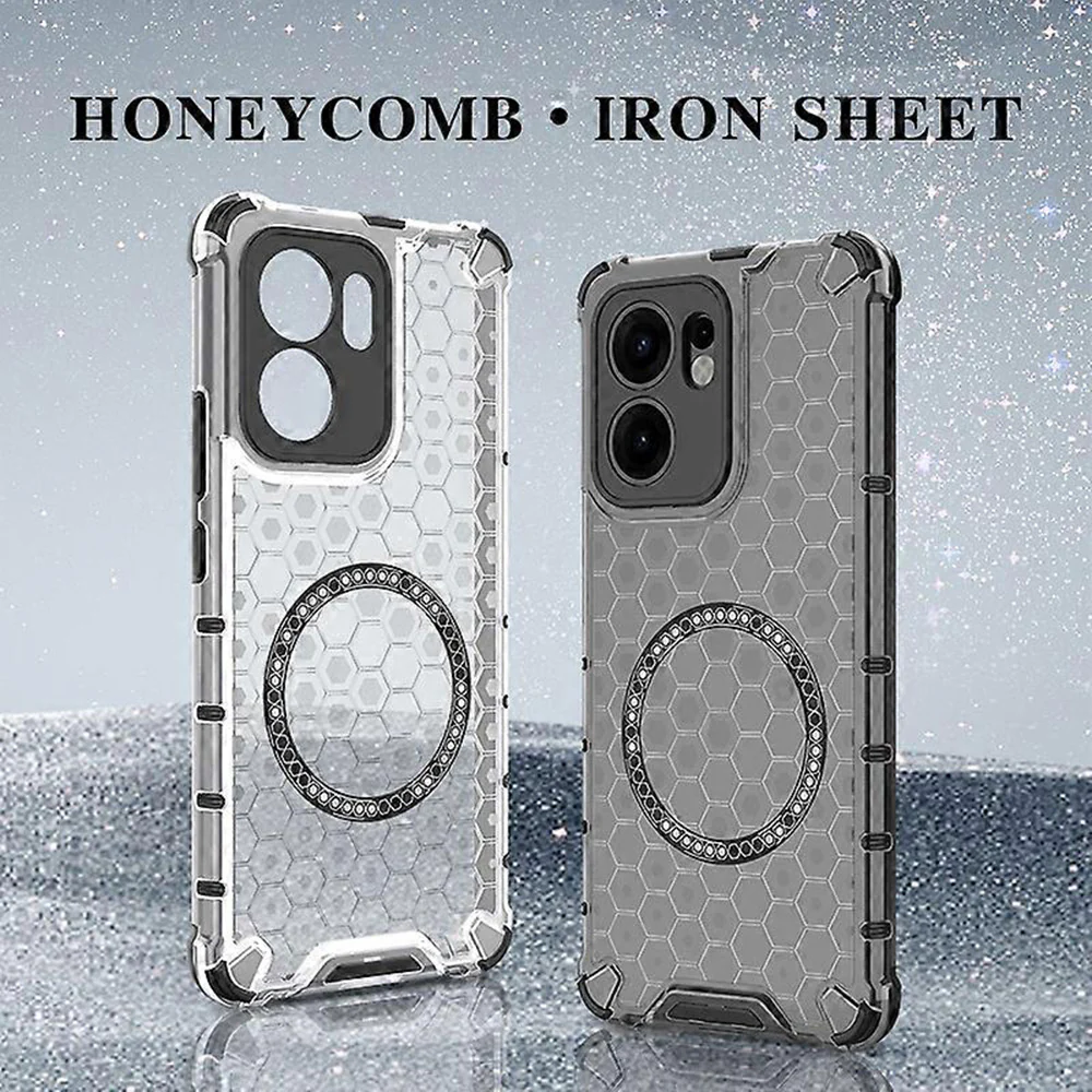 MagSafe Case for Oppo Reno13 FS 5G / Reno13 F 4G / Reno13 F, Techsuit, HoneyComb Shield, White - Image 3