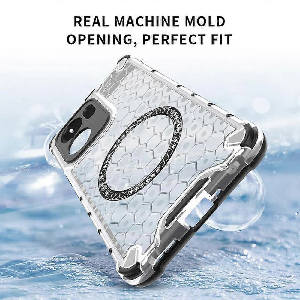 MagSafe Case for Oppo Reno13 FS 5G / Reno13 F 4G / Reno13 F, Techsuit, HoneyComb Shield, White - Image 4