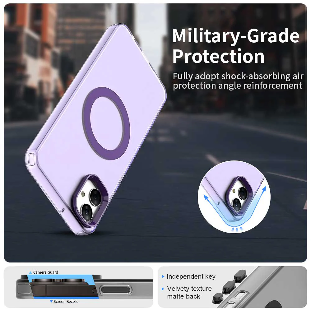 MagSafe Case for Samsung Galaxy A05 A055, Techsuit, CandyCase, Purple - Image 3
