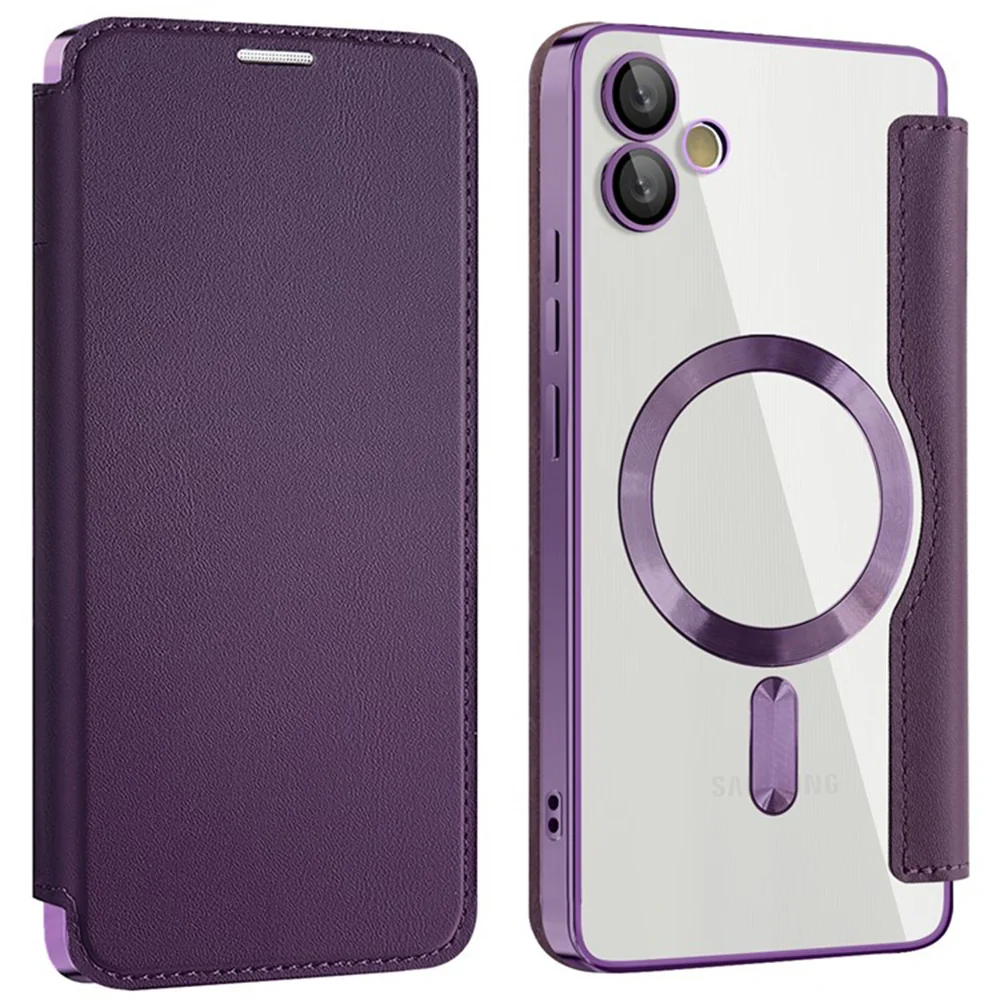 MagSafe Case for Samsung Galaxy A05 A055, Techsuit, SmartMag Book, Purple - Image 2