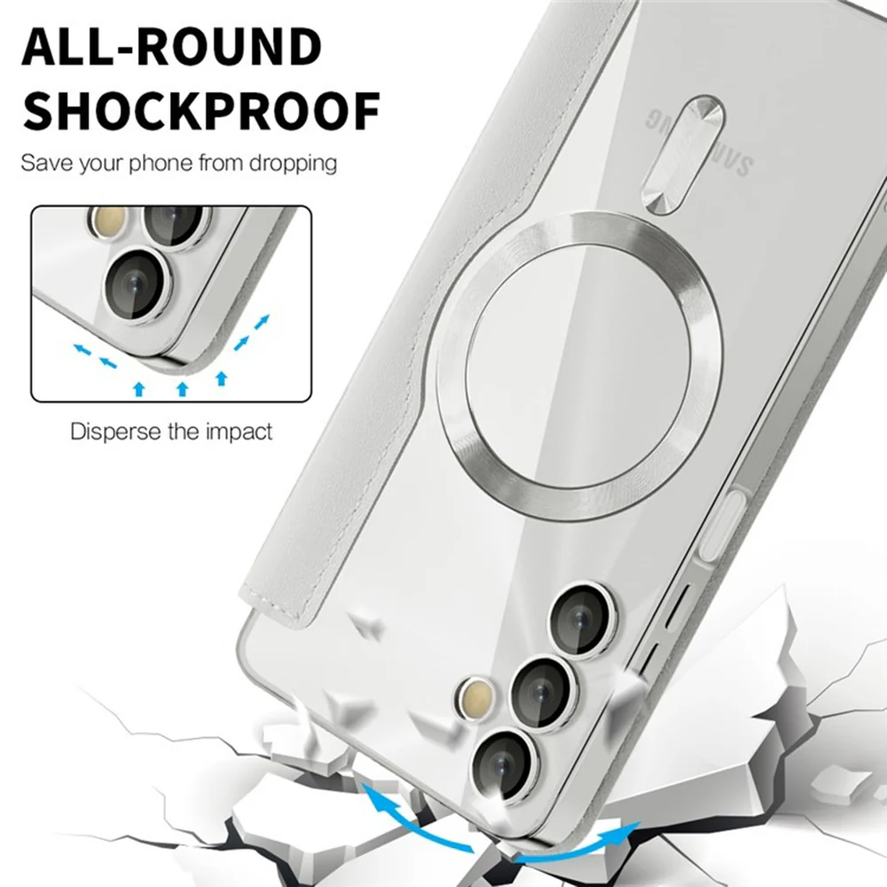 MagSafe Case for Samsung Galaxy A05s A057, Techsuit, SmartMag Book, Gray - Image 4