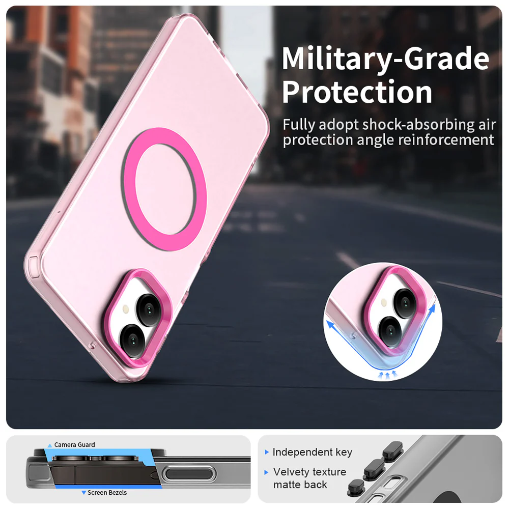 MagSafe Case for Samsung Galaxy A06 A065, Techsuit, CandyCase, Pink - Image 3