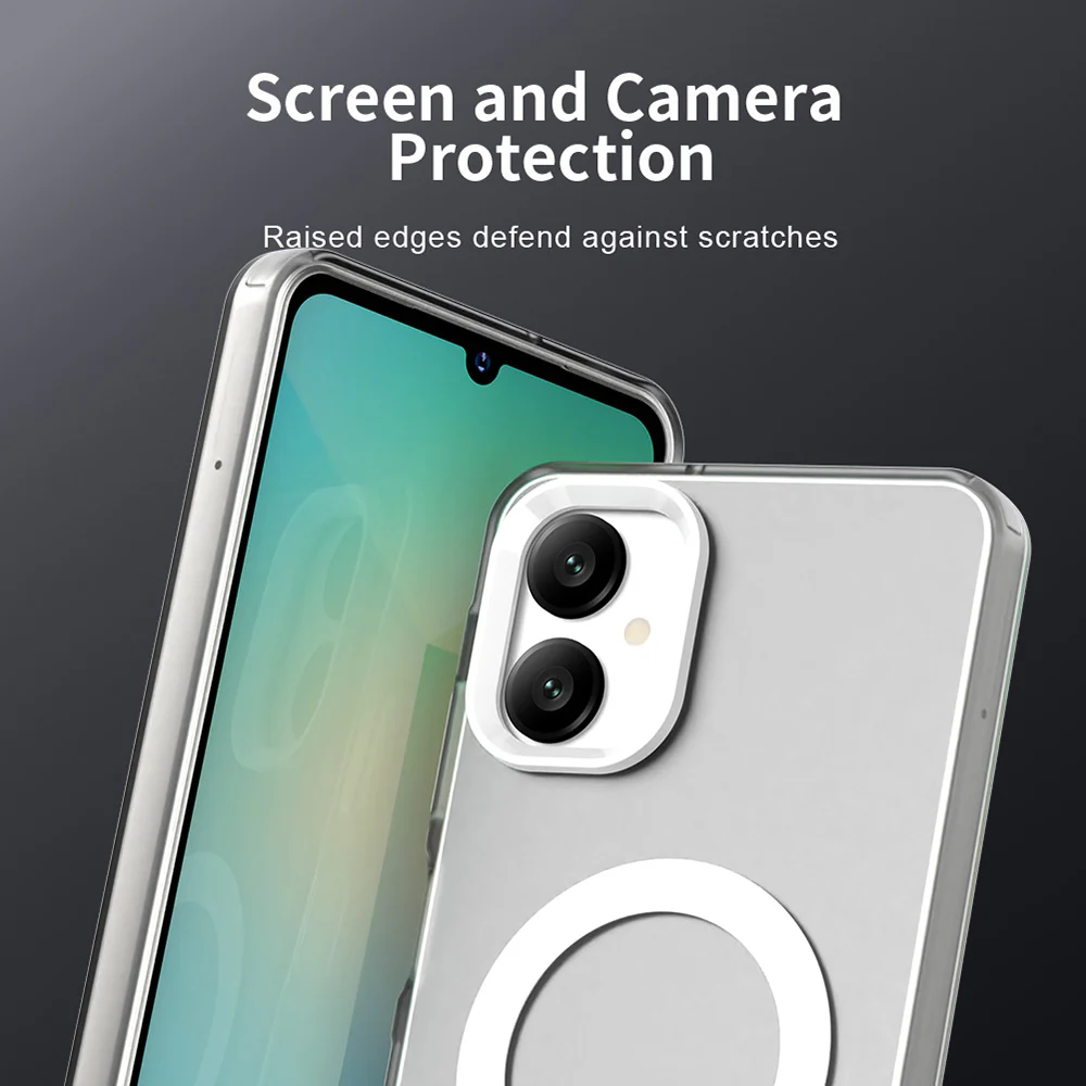 MagSafe Case for Samsung Galaxy A06 A065, Techsuit, CandyCase, White - Image 3