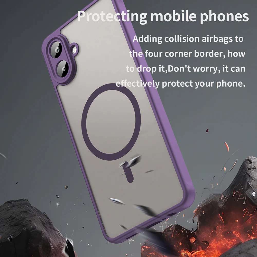 MagSafe Case for Samsung Galaxy A07 4G A075, Techsuit, HaloFrost II, Purple - Image 3