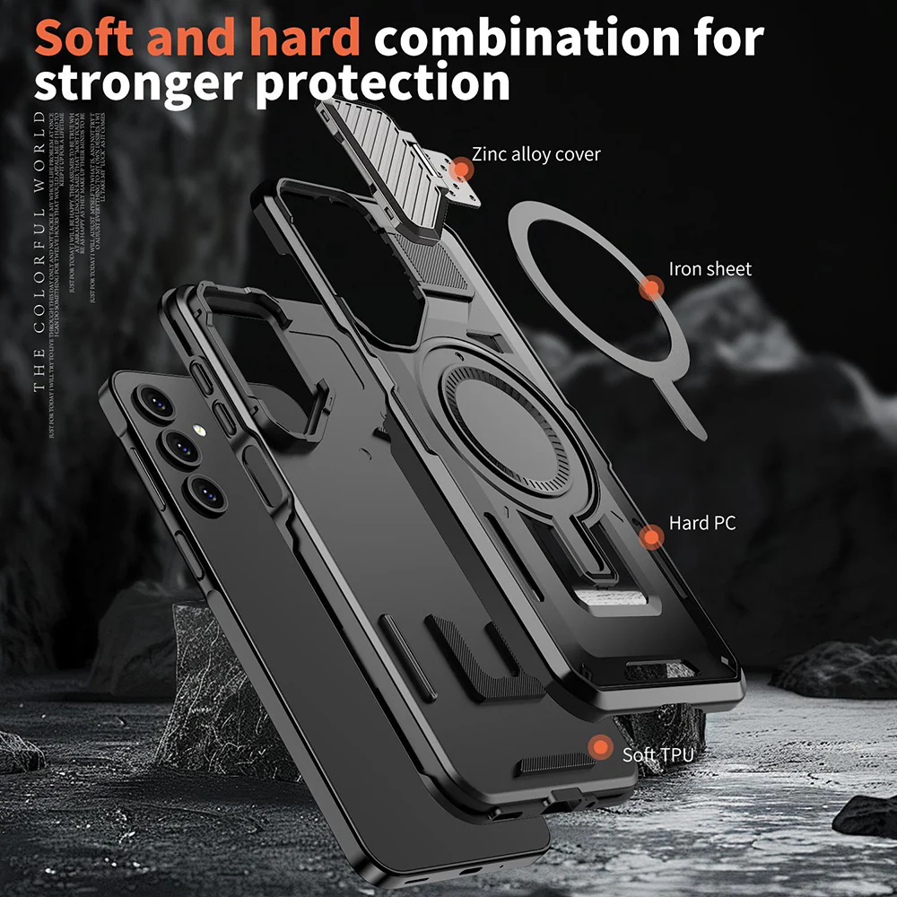MagSafe Case for Samsung Galaxy A15 5G A156 / A15 A155, Techsuit, CamVault, Black - Image 6
