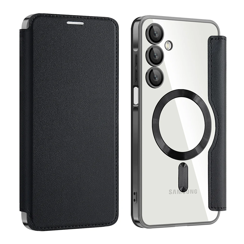 MagSafe Case for Samsung Galaxy A16 5G A166 / A16 4G A165, Techsuit, SmartMag Book, Black - Image 2