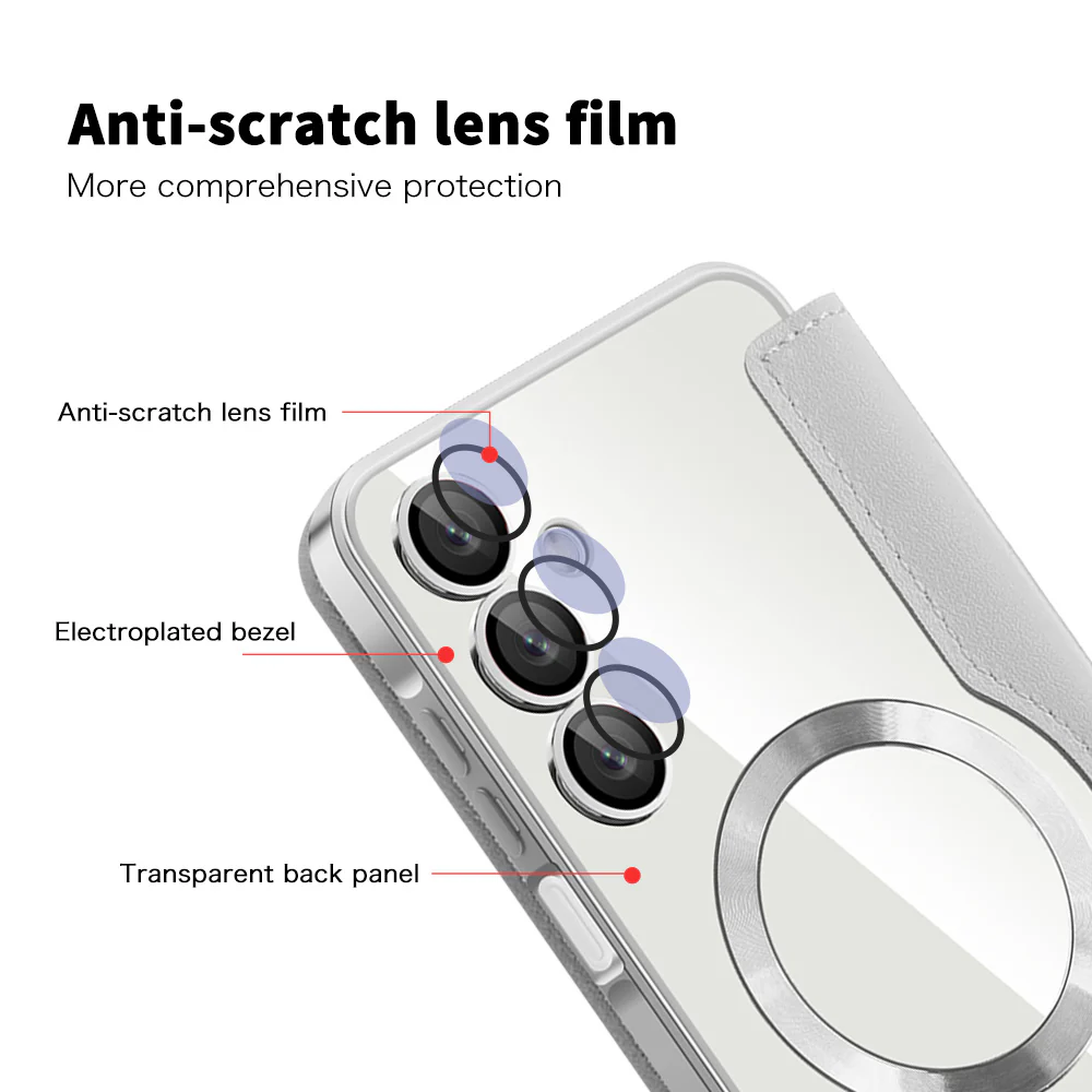 MagSafe Case for Samsung Galaxy A16 5G A166 / A16 4G A165, Techsuit, SmartMag Book, Gray - Image 3