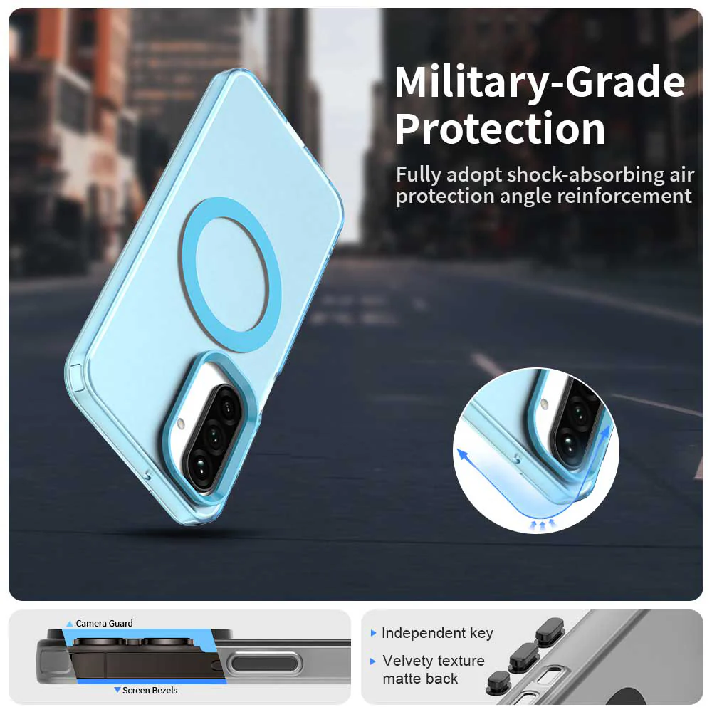 MagSafe Case for Samsung Galaxy A17 5G, Techsuit, CandyCase, Blue - Image 3