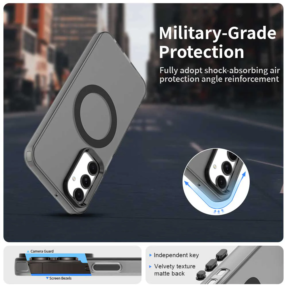 MagSafe Case for Samsung Galaxy A25 A256, Techsuit, CandyCase, Black - Image 6
