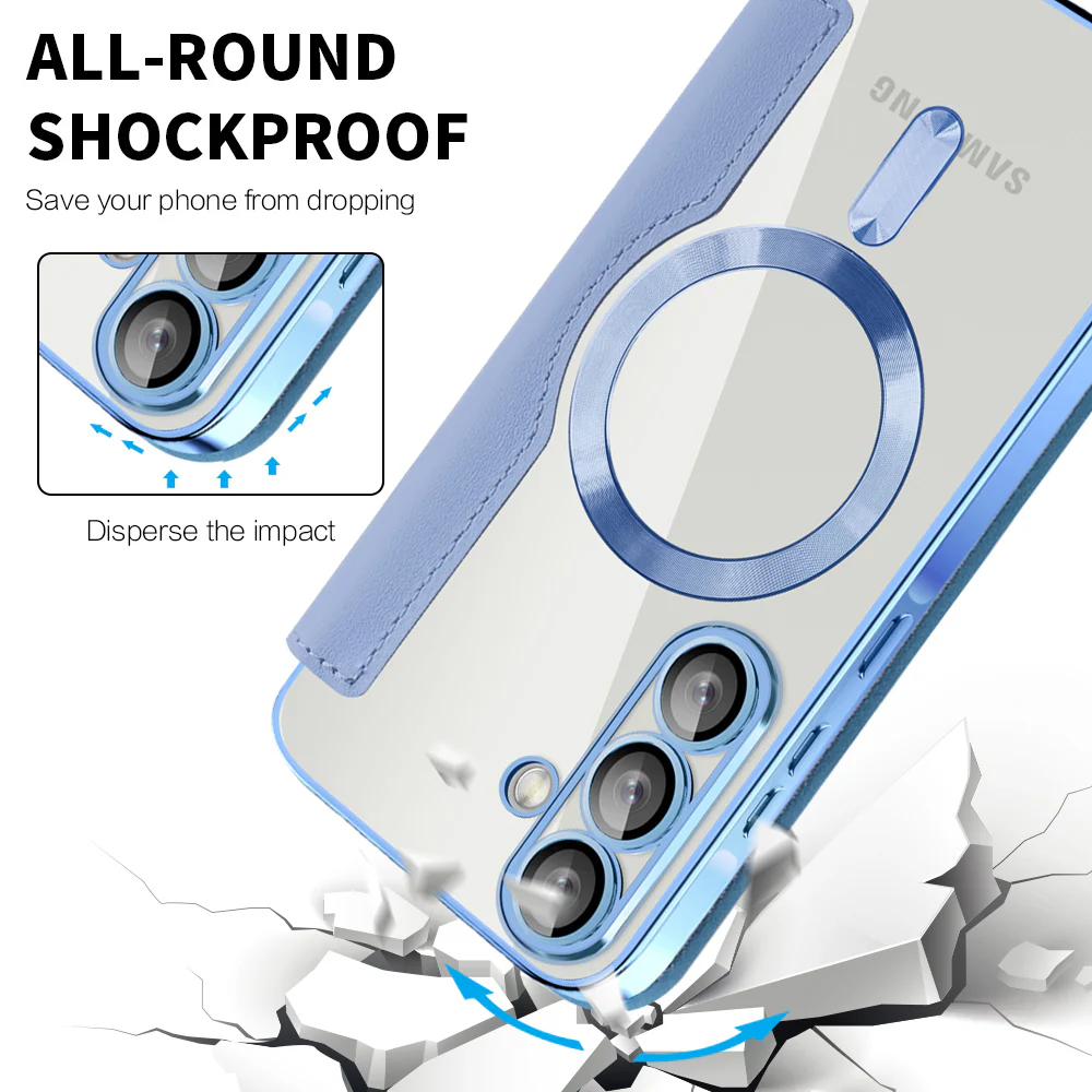 MagSafe Case for Samsung Galaxy A26 A266, Techsuit, SmartMag Book, Blue - Image 3