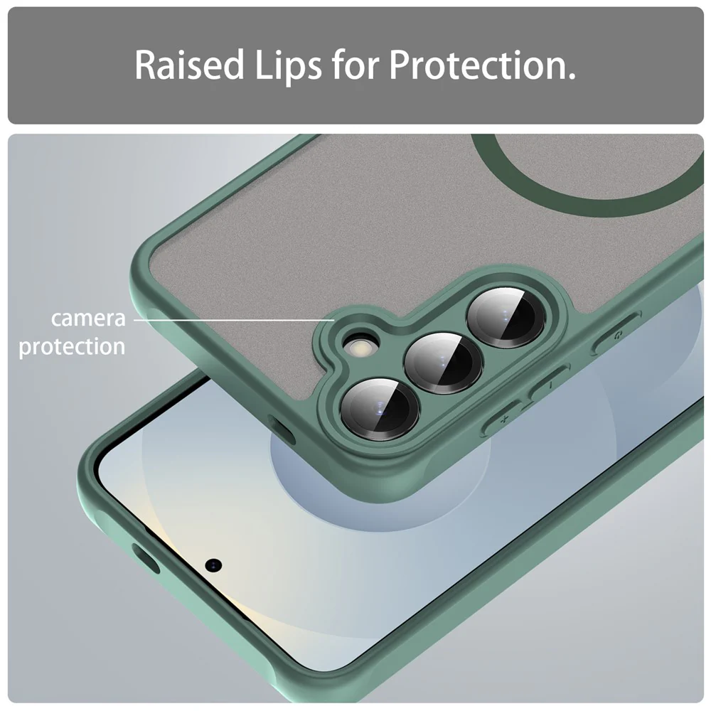 MagSafe Case for Samsung Galaxy A27 5G, Techsuit, HaloFrost II, Green - Image 3