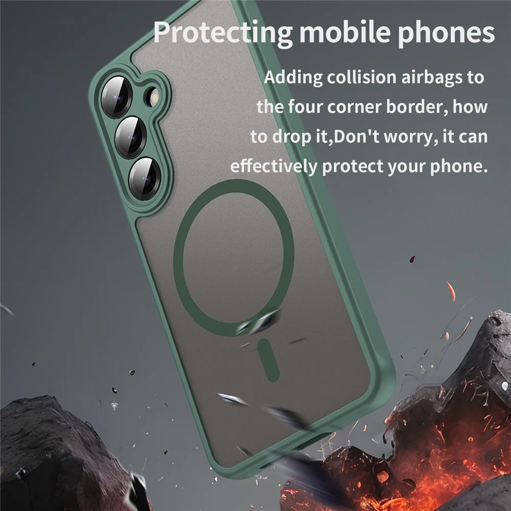 MagSafe Case for Samsung Galaxy A27 5G, Techsuit, HaloFrost II, Green - Image 5