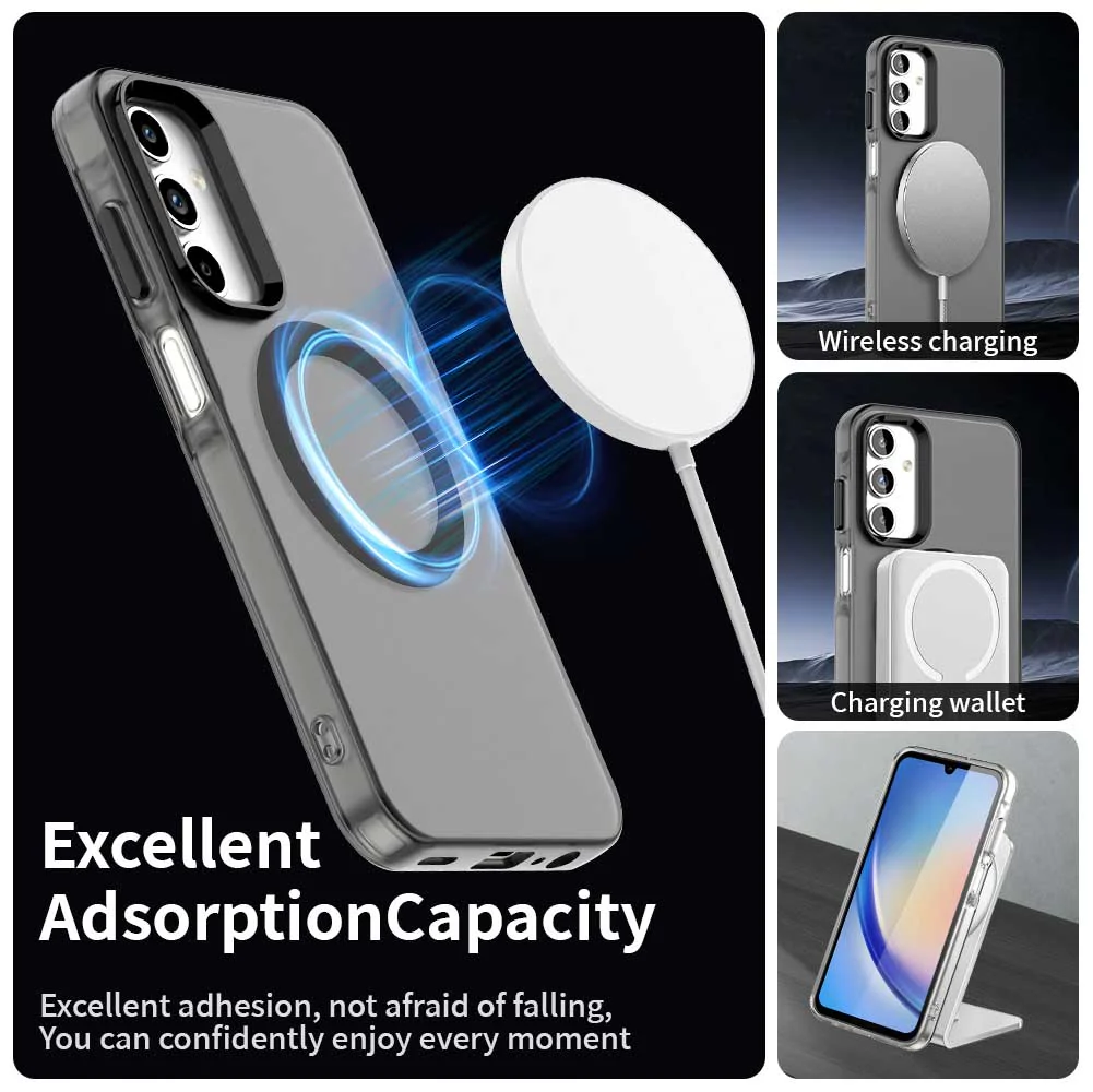 MagSafe Case for Samsung Galaxy A35 5G A356, Techsuit, CandyCase, Black - Image 2