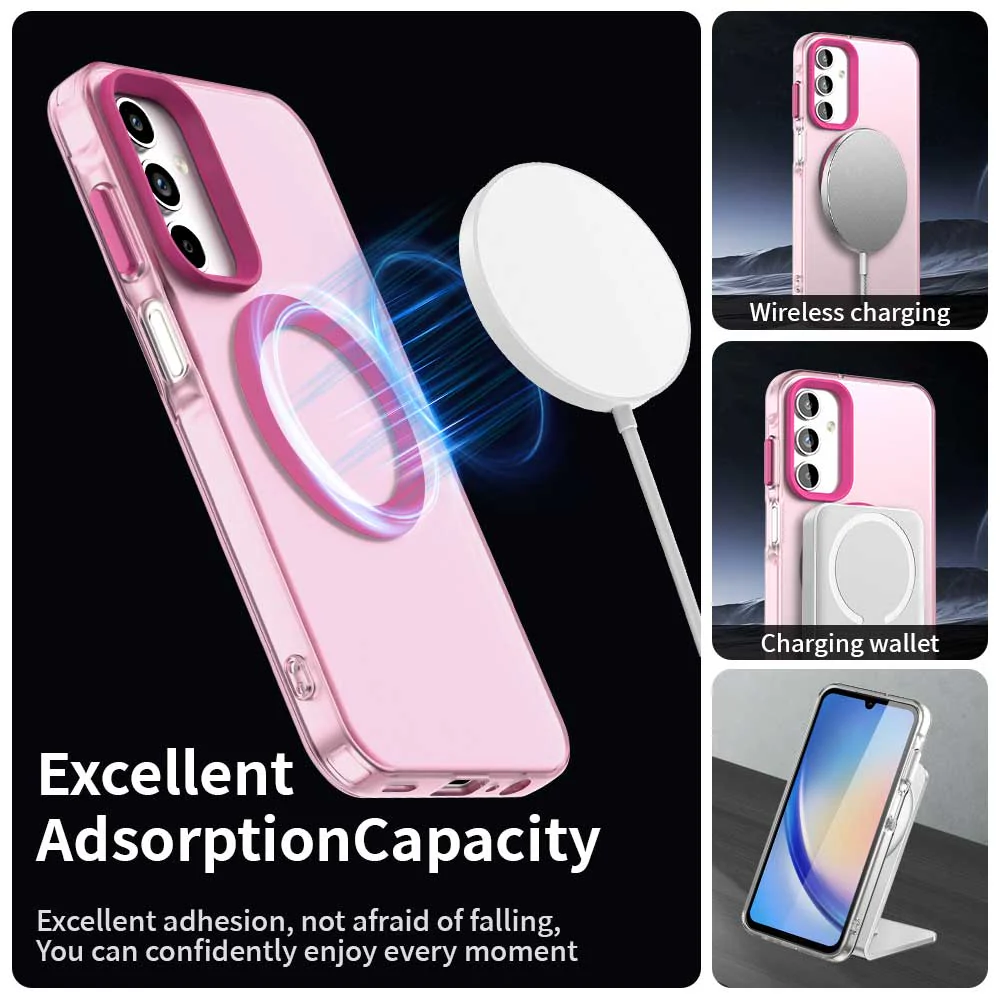 MagSafe Case for Samsung Galaxy A35 5G A356, Techsuit, CandyCase, Pink - Image 4