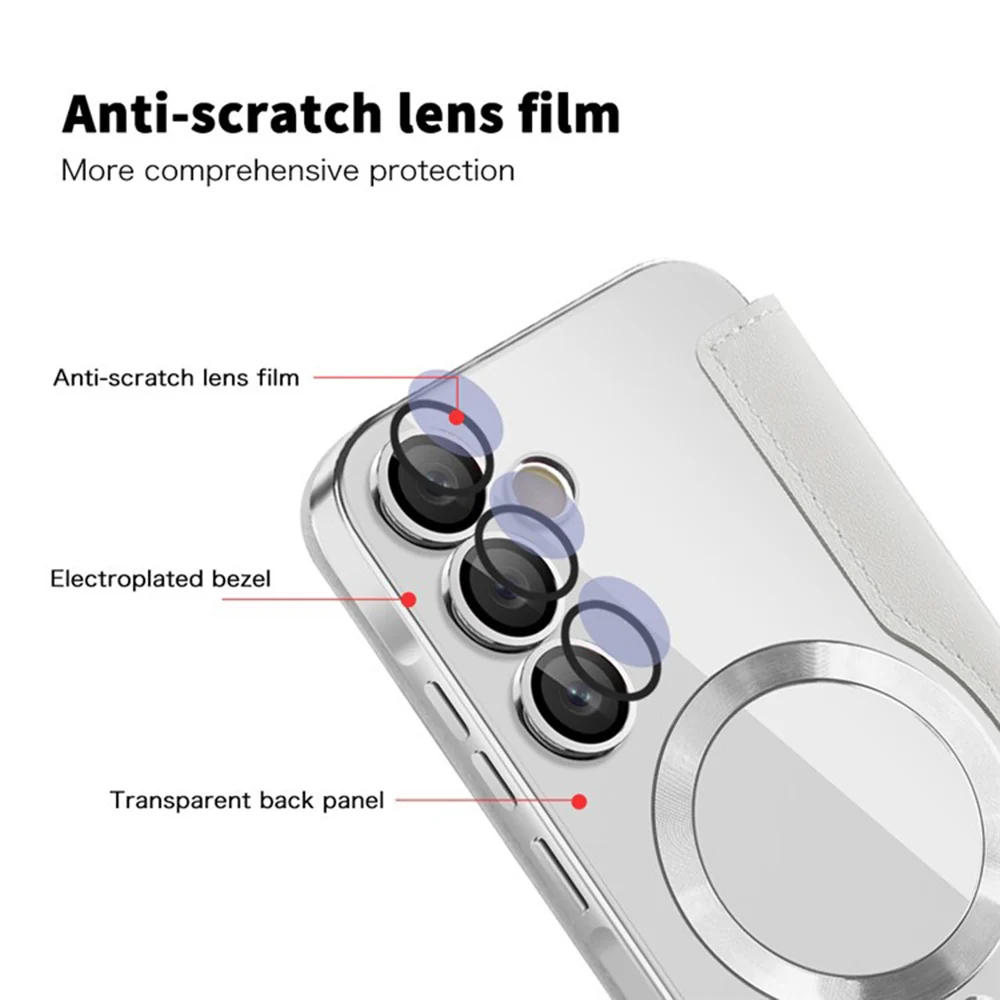 MagSafe Case for Samsung Galaxy A35 5G A356, Techsuit, SmartMag Book, Gray - Image 3