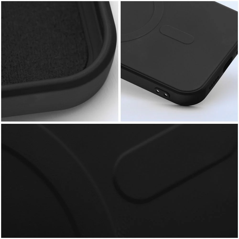 MagSafe Case for Samsung Galaxy A36 A366, OEM, Silicone Mag, Black - Image 2