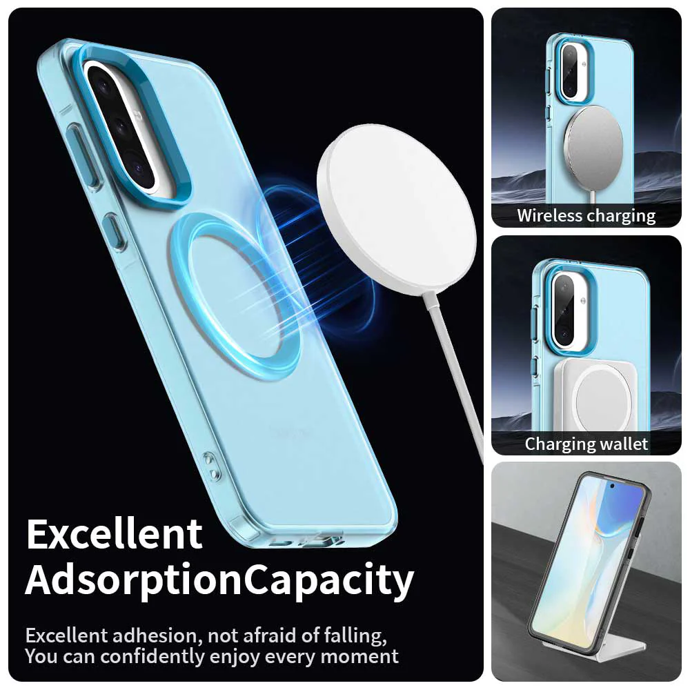 MagSafe Case for Samsung Galaxy A36 A366, Techsuit, CandyCase, Blue - Image 4