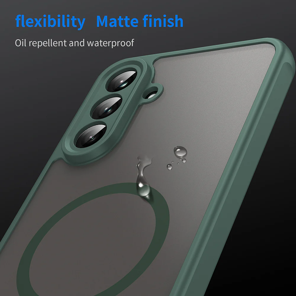 MagSafe Case for Samsung Galaxy A36 A366, Techsuit, HaloFrost II, Green - Image 6