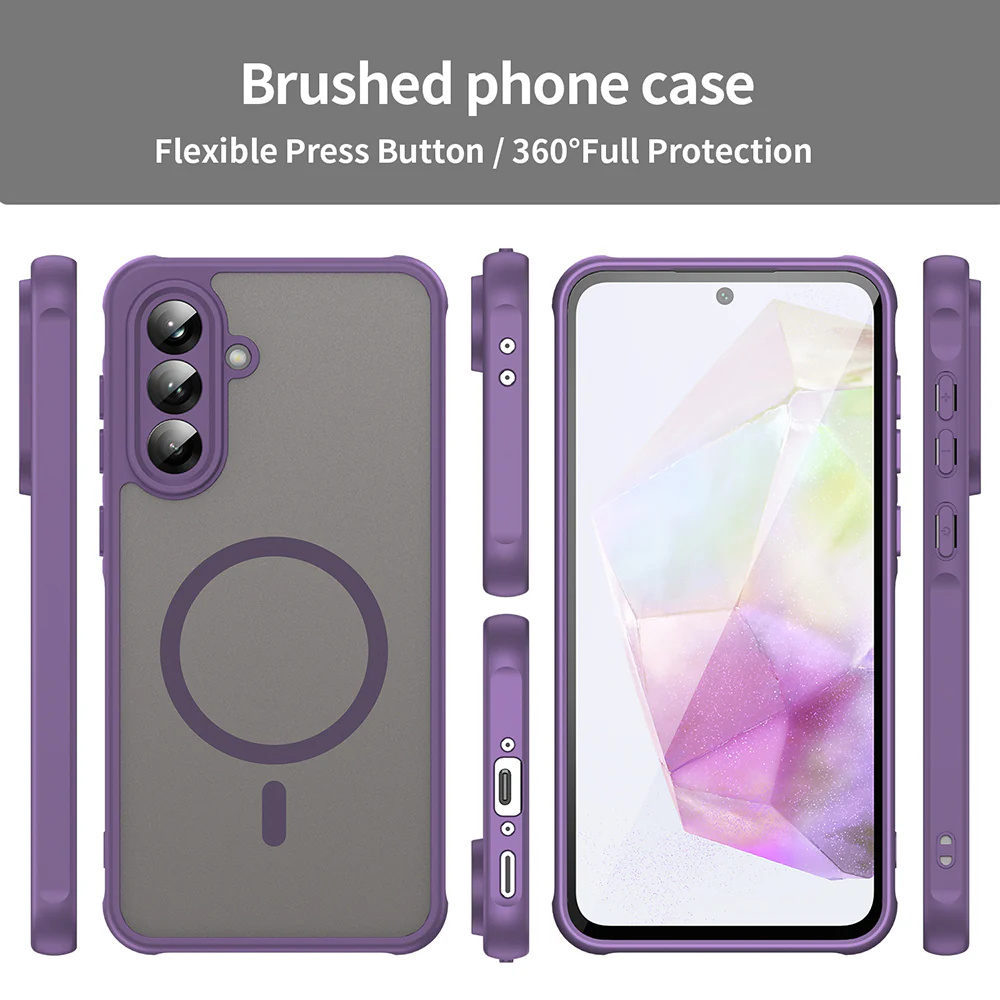 MagSafe Case for Samsung Galaxy A36 A366, Techsuit, HaloFrost II, Purple - Image 4