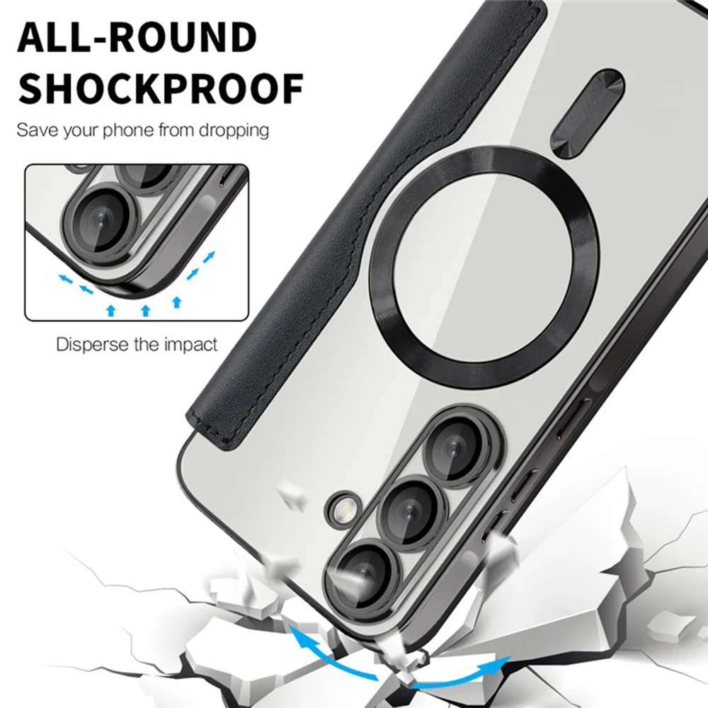 MagSafe Case for Samsung Galaxy A36 A366, Techsuit, SmartMag Book, Black - Image 4