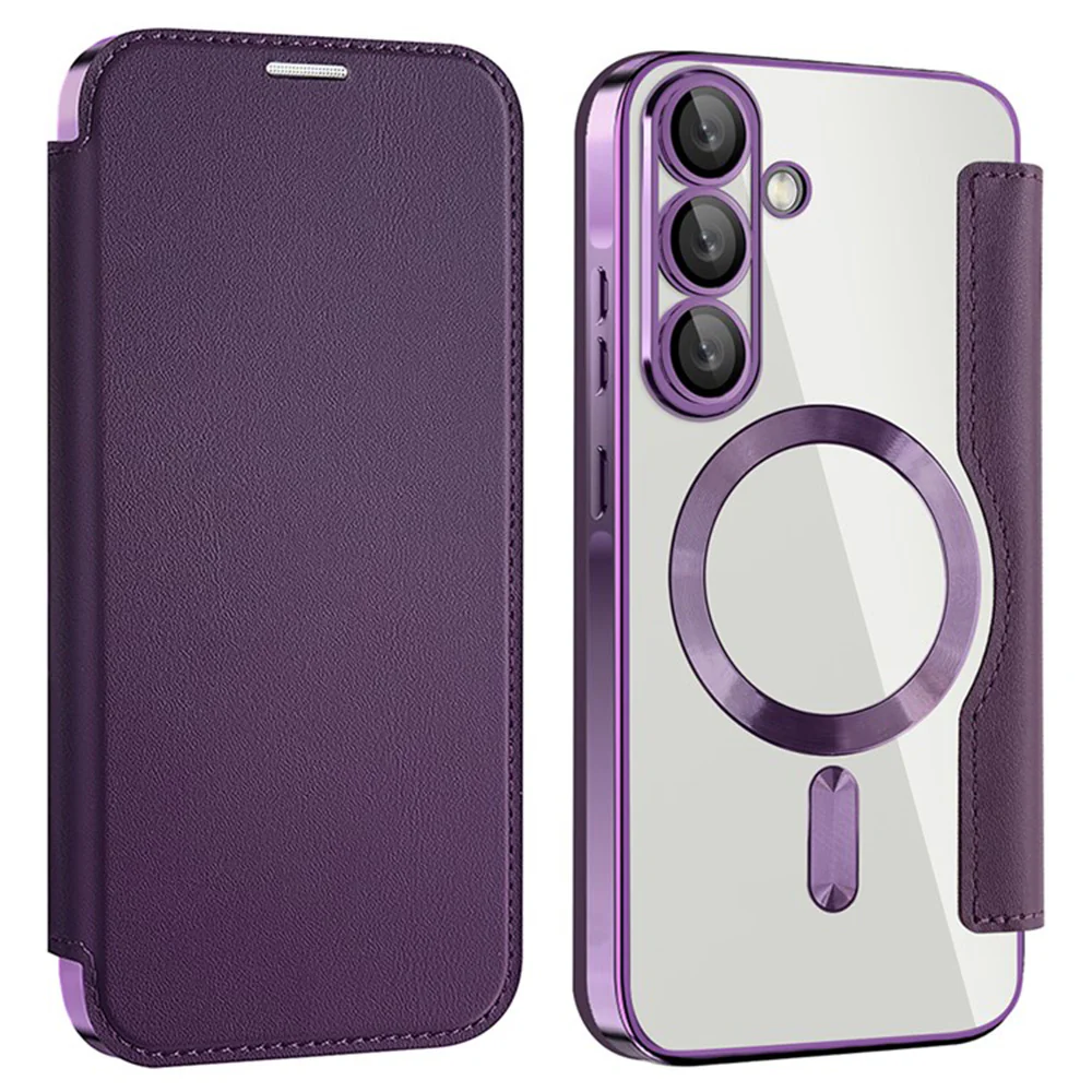 MagSafe Case for Samsung Galaxy A36 A366, Techsuit, SmartMag Book, Purple - Image 2