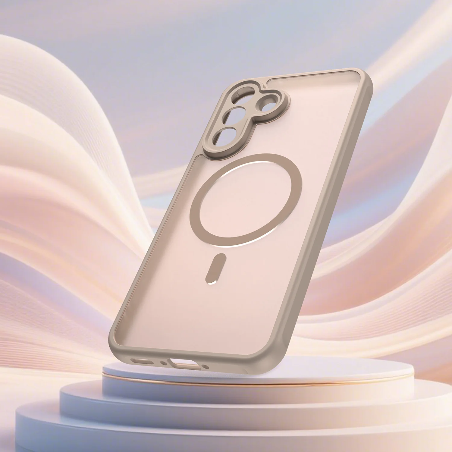 MagSafe Case for Samsung Galaxy A37 5G, Techsuit, HaloFrost II, Gold - Image 3