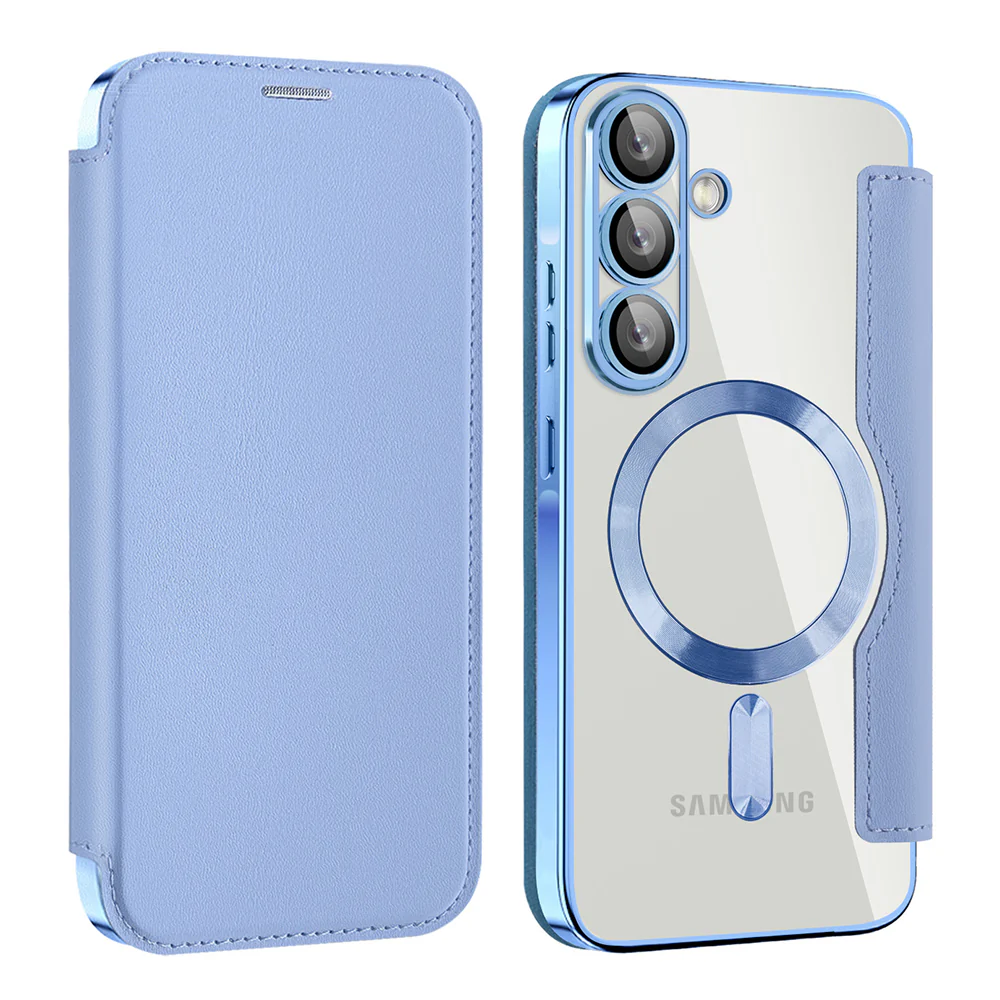 MagSafe Case for Samsung Galaxy A37 5G, Techsuit, SmartMag Book, Blue - Image 2