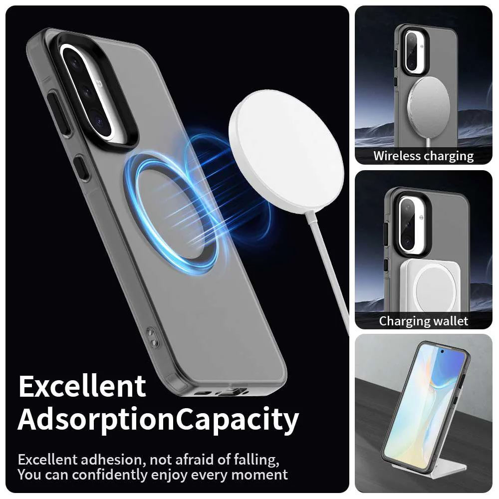 MagSafe Case for Samsung Galaxy A56 A566, Techsuit, CandyCase, Black - Image 3