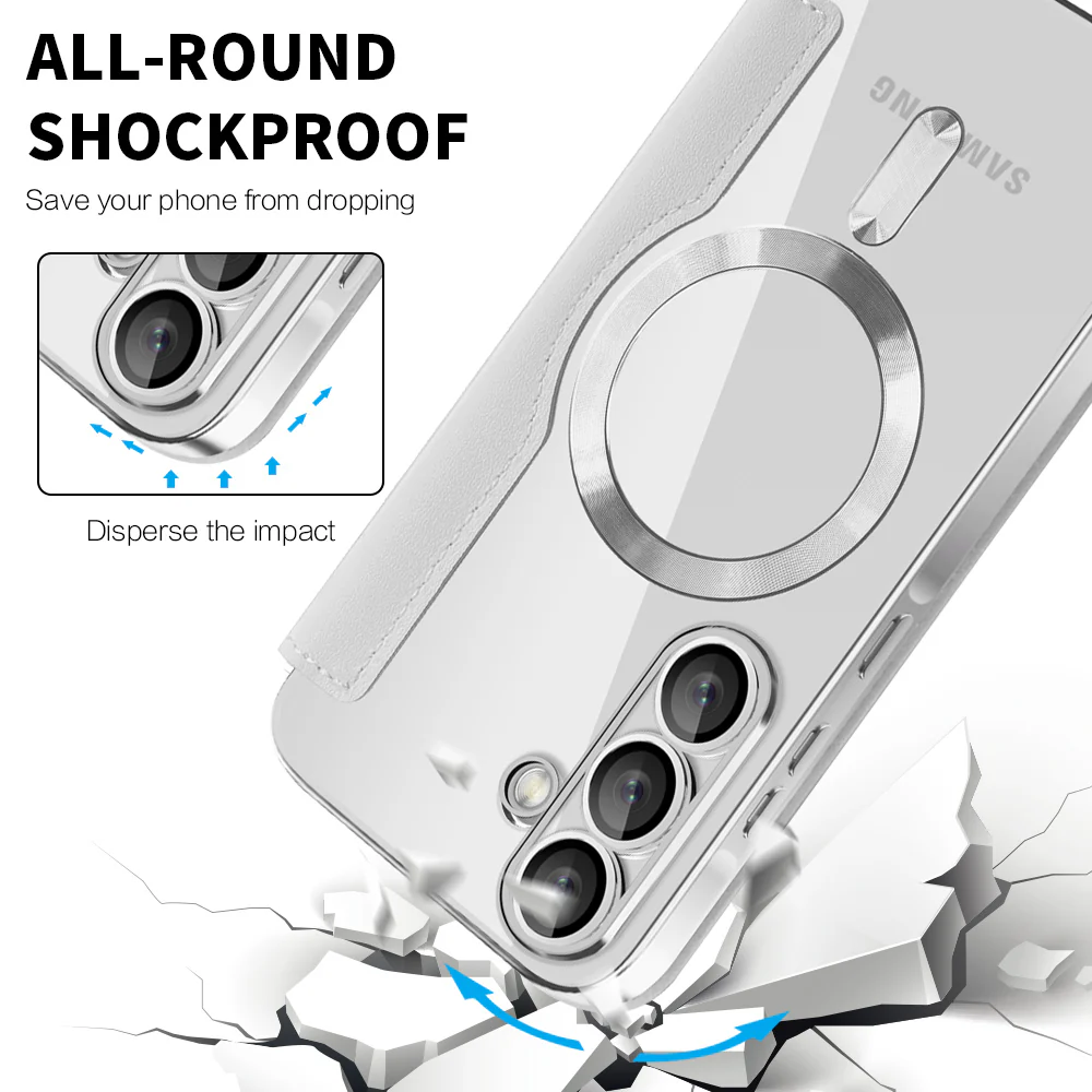 MagSafe Case for Samsung Galaxy A57 5G, Techsuit, SmartMag Book, Gray - Image 4