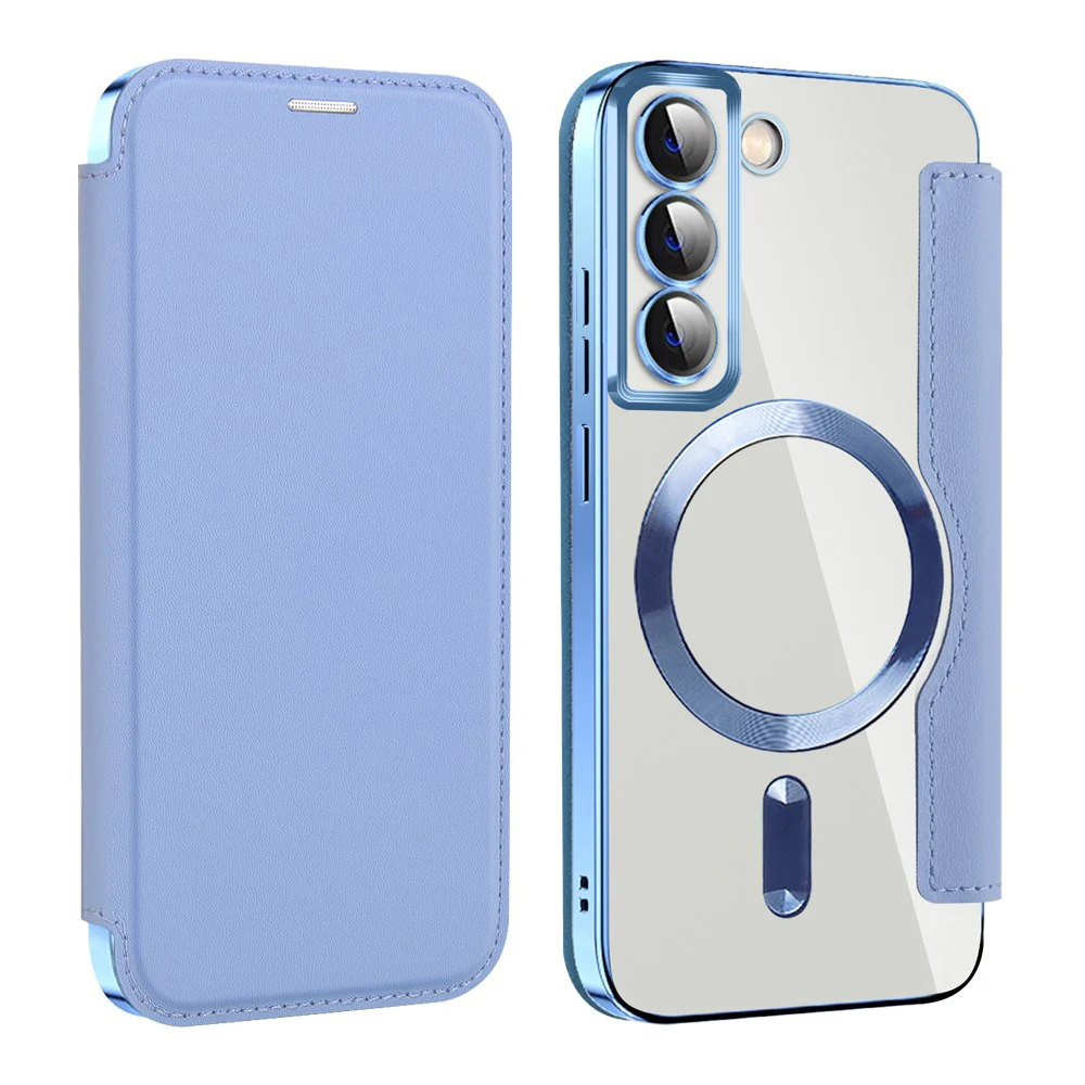 MagSafe Case for Samsung Galaxy S22 5G S901, Techsuit, SmartMag Book, Blue - Image 2