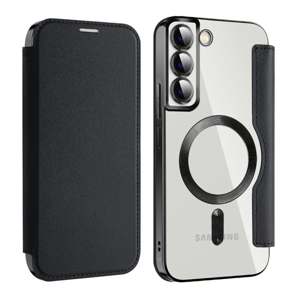 MagSafe Case for Samsung Galaxy S22+ 5G S906, Techsuit, SmartMag Book, Black - Image 2
