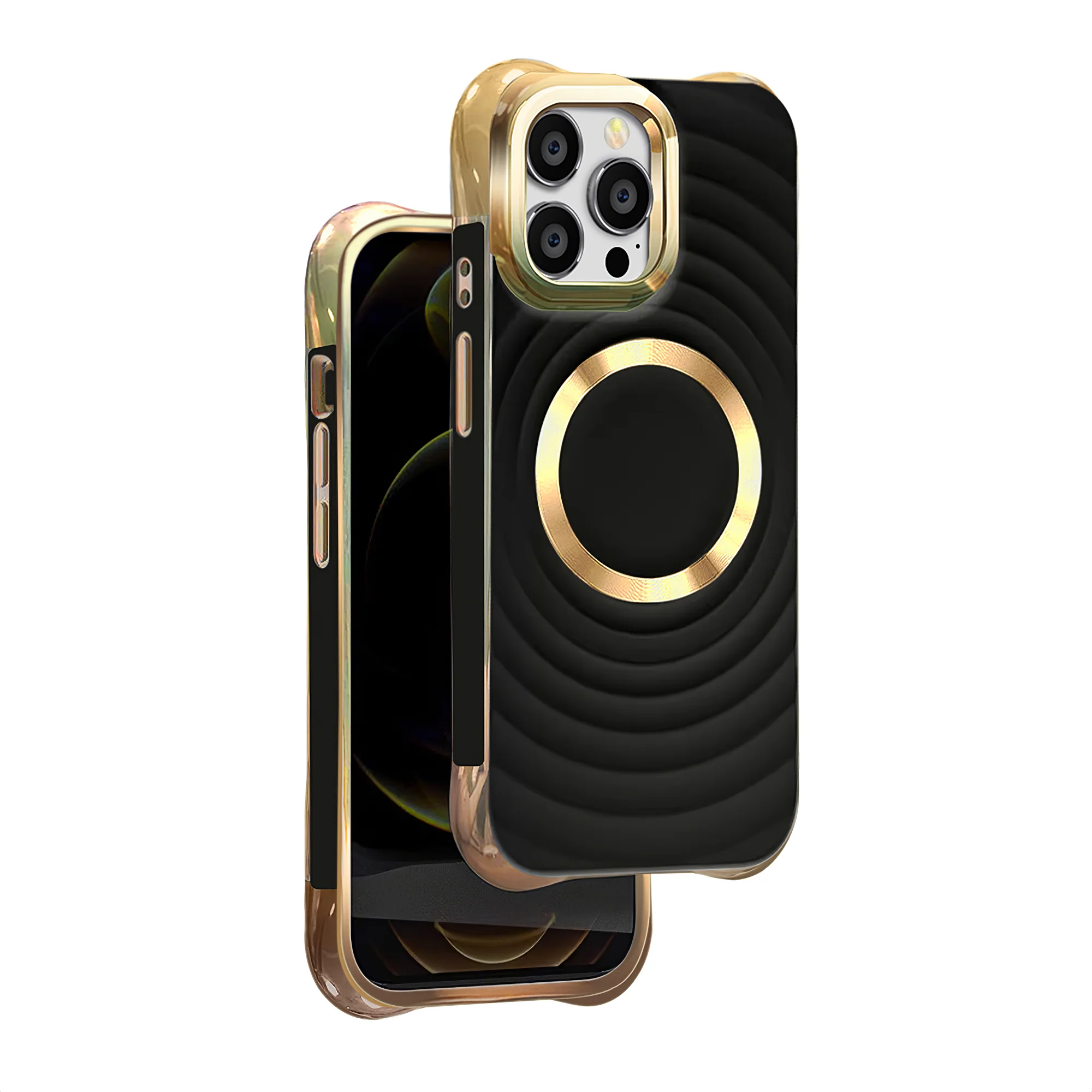 MagSafe Case for Samsung Galaxy S23 FE S711, OEM, Circle Glam, Black