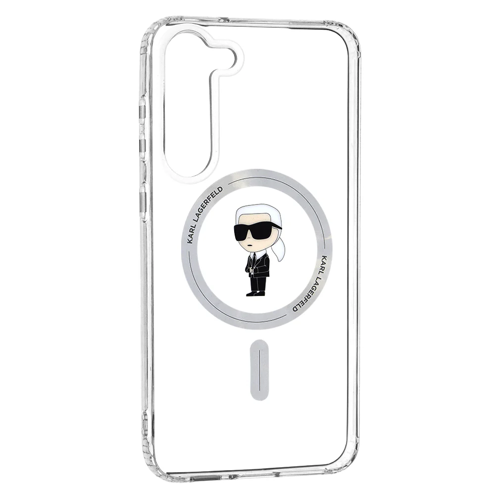 MagSafe Case for Samsung Galaxy S23+ S916, Karl Lagerfeld, IML Ikonik Karl, Transparent - Image 2