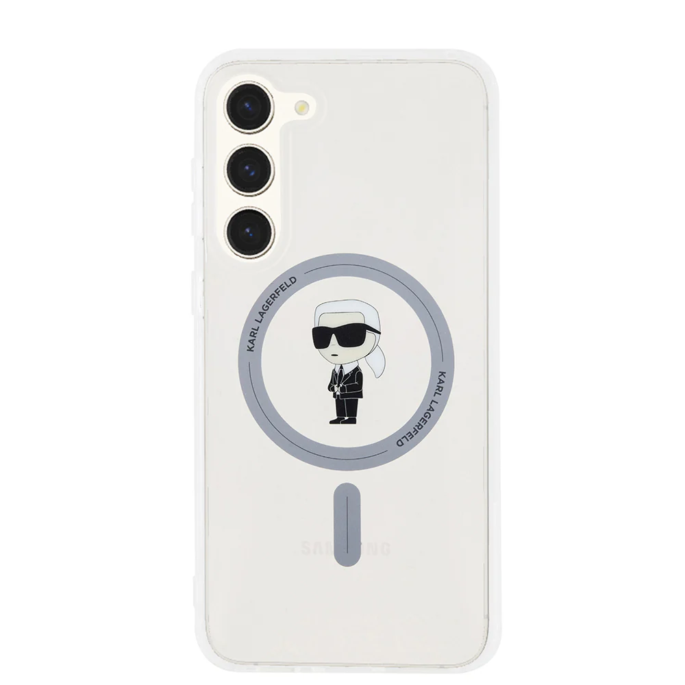 MagSafe Case for Samsung Galaxy S23+ S916, Karl Lagerfeld, IML Ikonik Karl, Transparent - Image 3