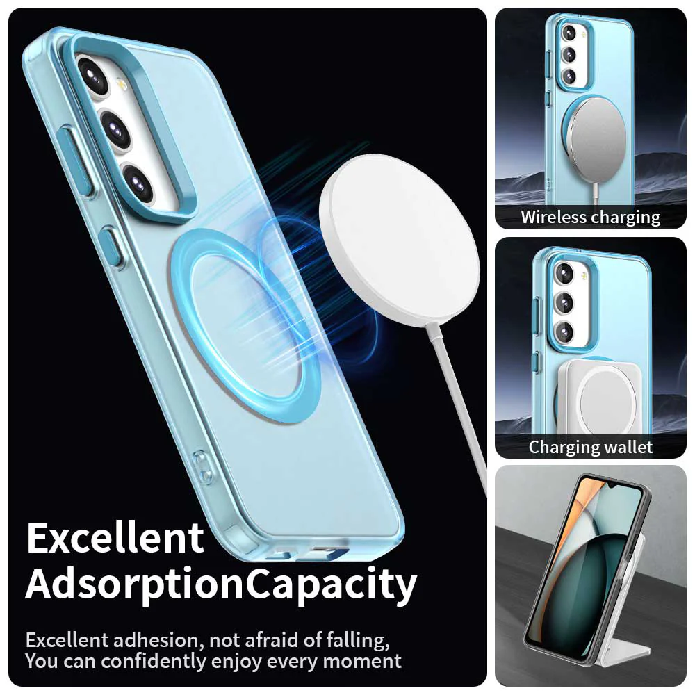 MagSafe Case for Samsung Galaxy S23+ S916, Techsuit, CandyCase, Blue - Image 4