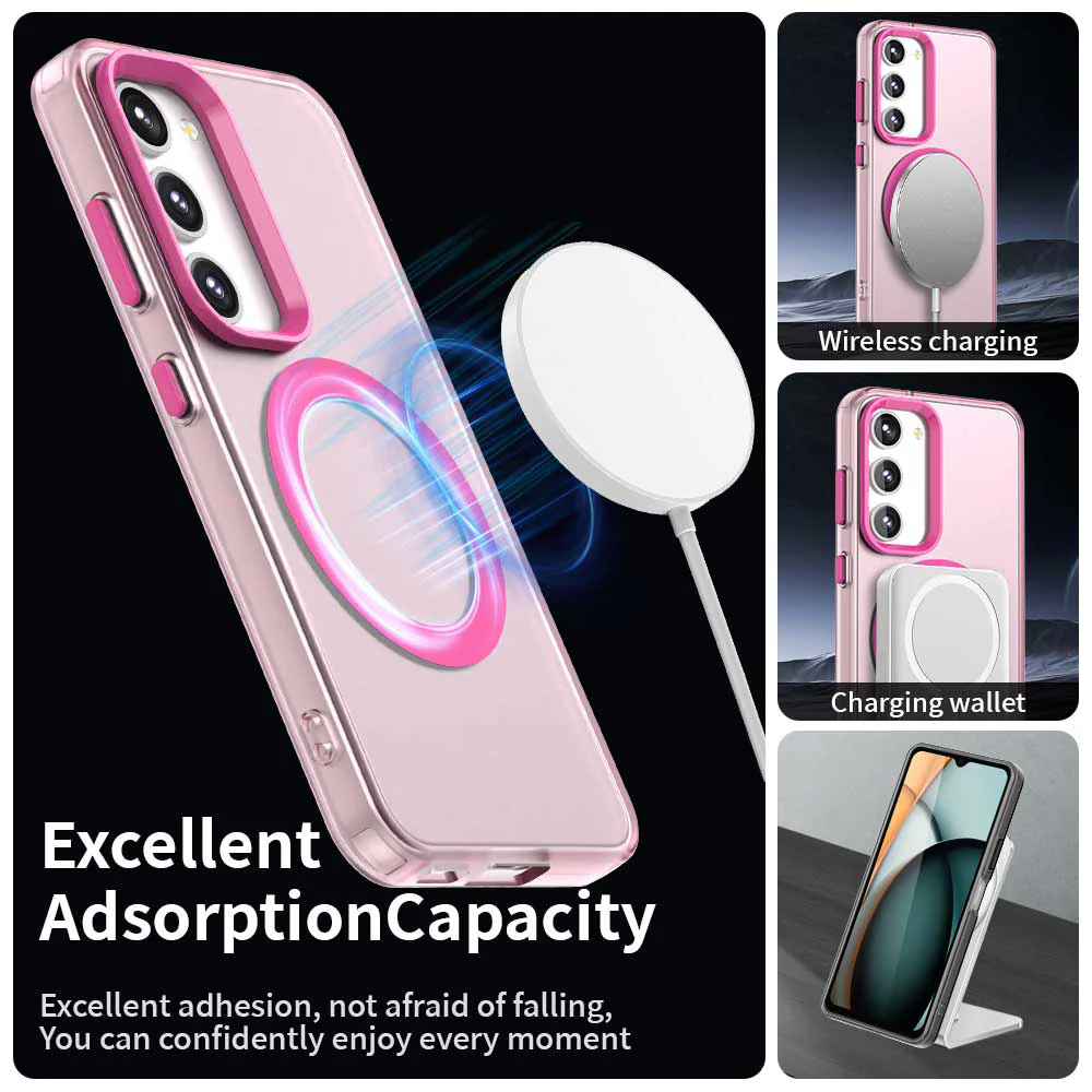 MagSafe Case for Samsung Galaxy S23+ S916, Techsuit, CandyCase, Pink - Image 5