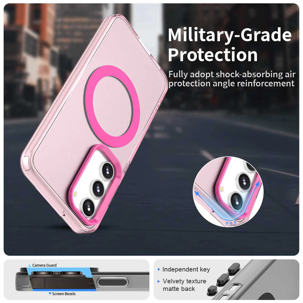 MagSafe Case for Samsung Galaxy S23 S911, Techsuit, CandyCase, Pink - Image 4