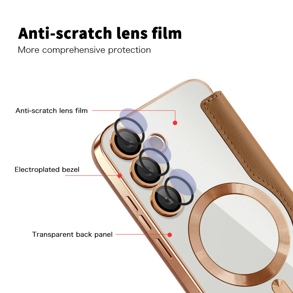 MagSafe Case for Samsung Galaxy S23 S911, Techsuit, SmartMag Book, Brown - Image 3