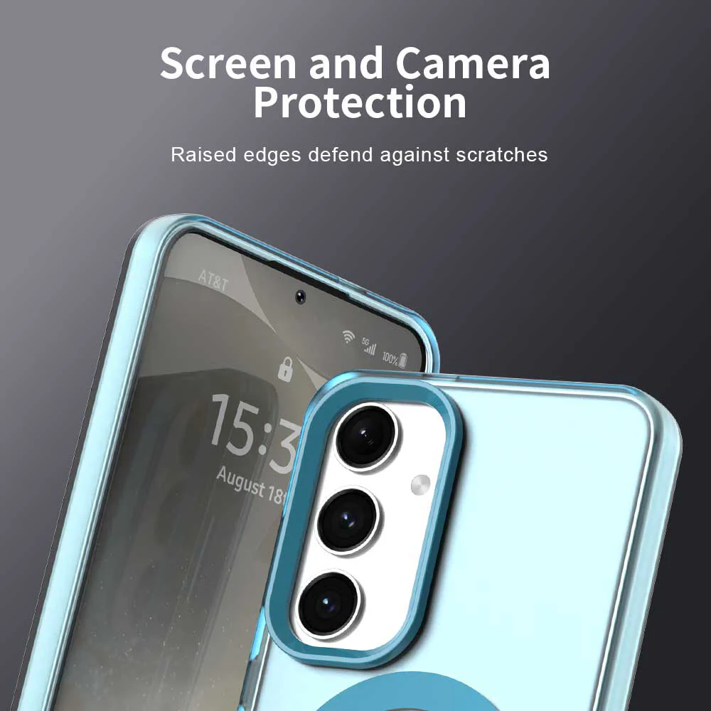 MagSafe Case for Samsung Galaxy S24 FE S721, Techsuit, CandyCase, Blue - Image 3