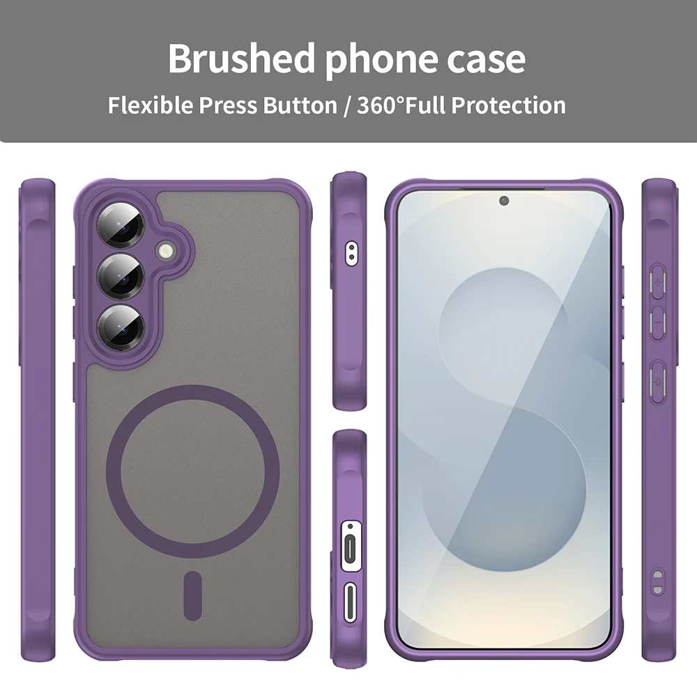 MagSafe Case for Samsung Galaxy S24+ S926, Techsuit, HaloFrost II, Purple - Image 3