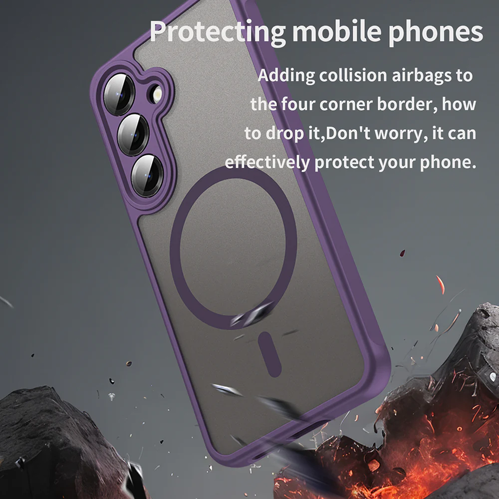 MagSafe Case for Samsung Galaxy S24+ S926, Techsuit, HaloFrost II, Purple - Image 4