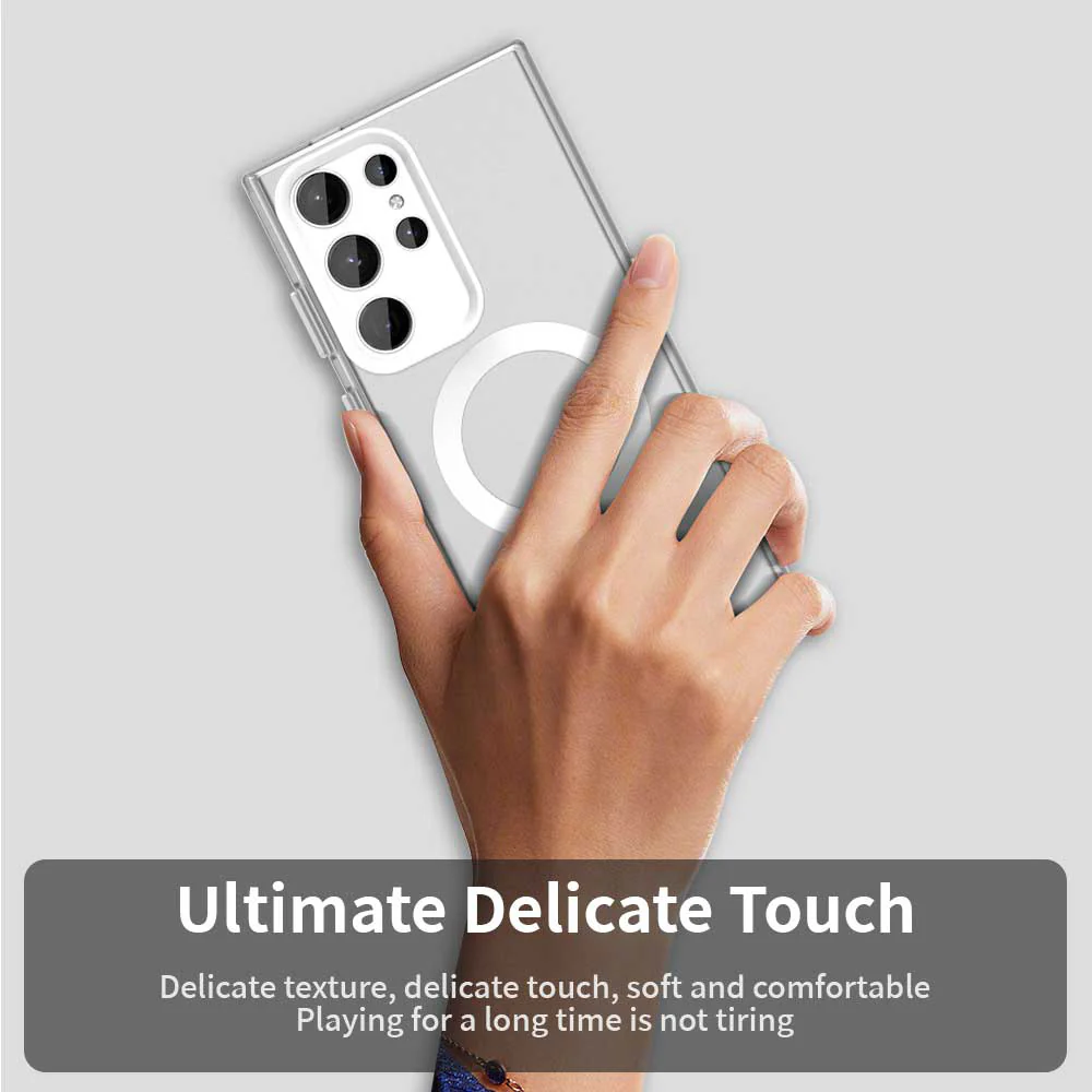 MagSafe Case for Samsung Galaxy S24 Ultra S928, Techsuit, CandyCase, White - Image 5