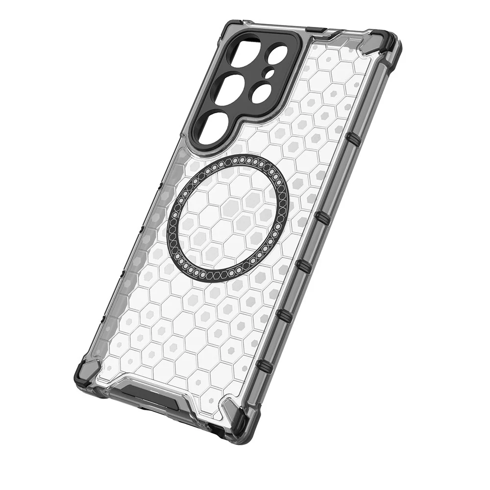 MagSafe Case for Samsung Galaxy S24 Ultra S928, Techsuit, HoneyComb Shield, White - Image 4