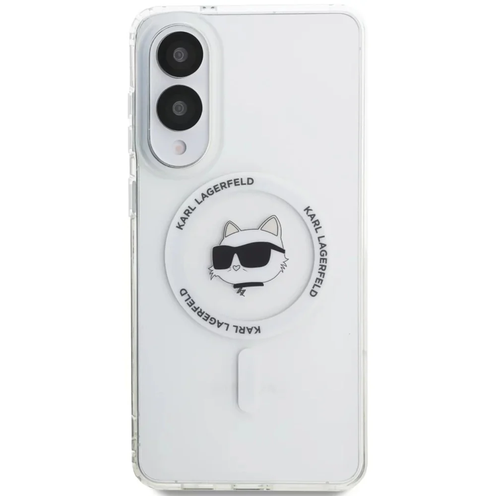MagSafe Case for Samsung Galaxy S25 Edge S937, Karl Lagerfeld, IML Choupette's Head, White - Image 2