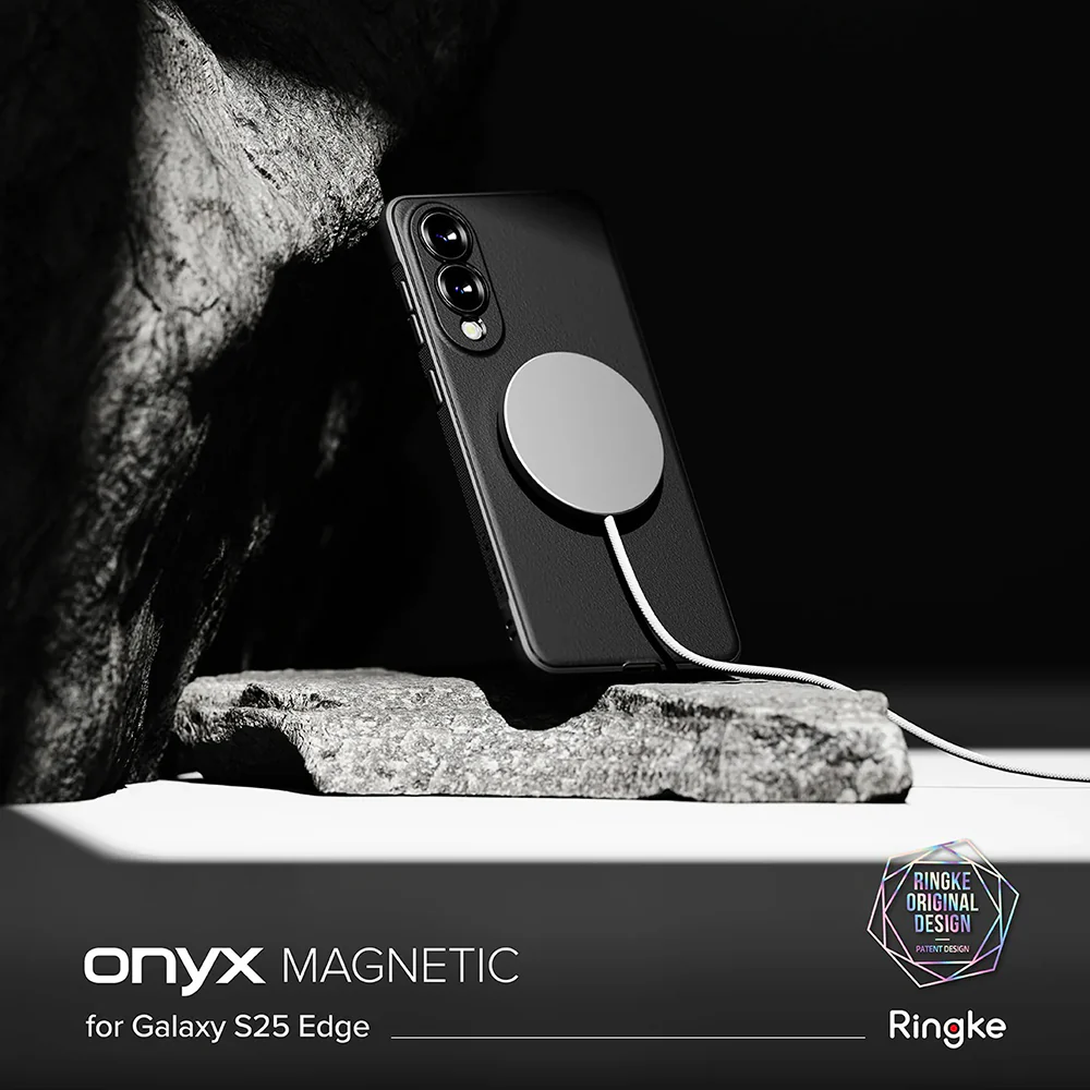 MagSafe Case for Samsung Galaxy S25 Edge S937, Ringke, Onyx, Black - Image 2