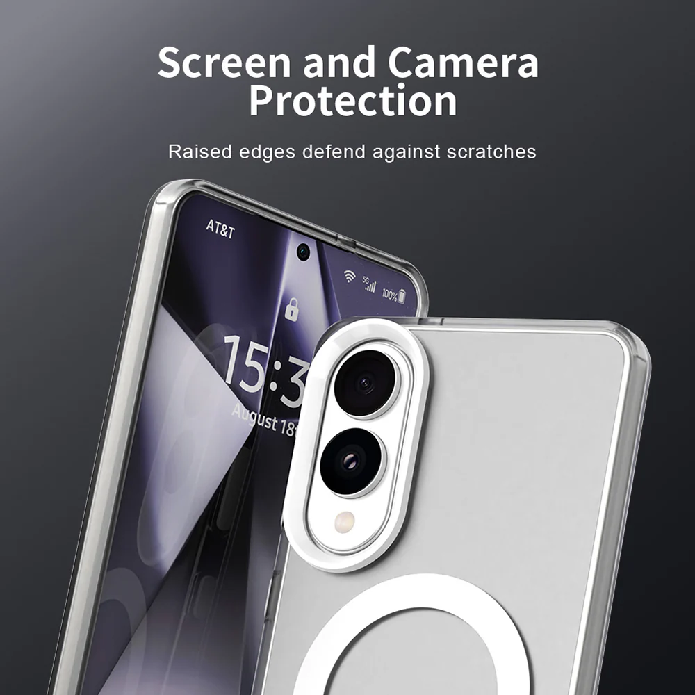 MagSafe Case for Samsung Galaxy S25 Edge S937, Techsuit, CandyCase, White - Image 3