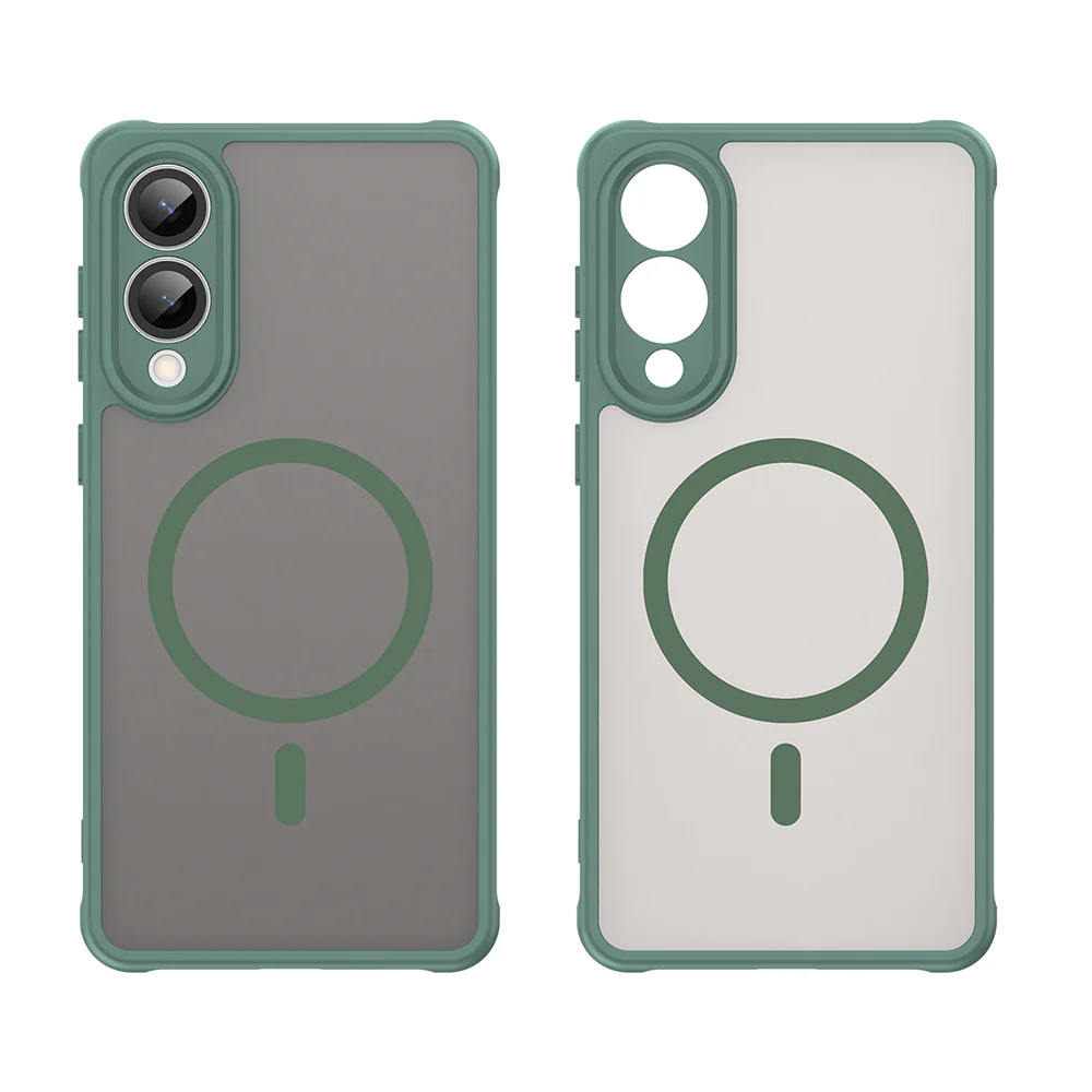 MagSafe Case for Samsung Galaxy S25 Edge S937, Techsuit, HaloFrost II, Green - Image 2