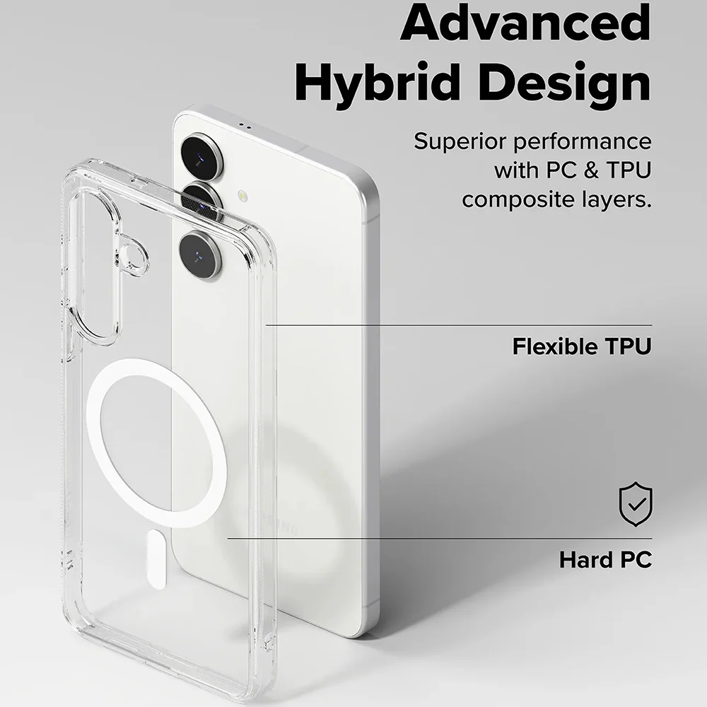MagSafe Case for Samsung Galaxy S25 FE, Ringke, Fusion, Transparent - Image 6