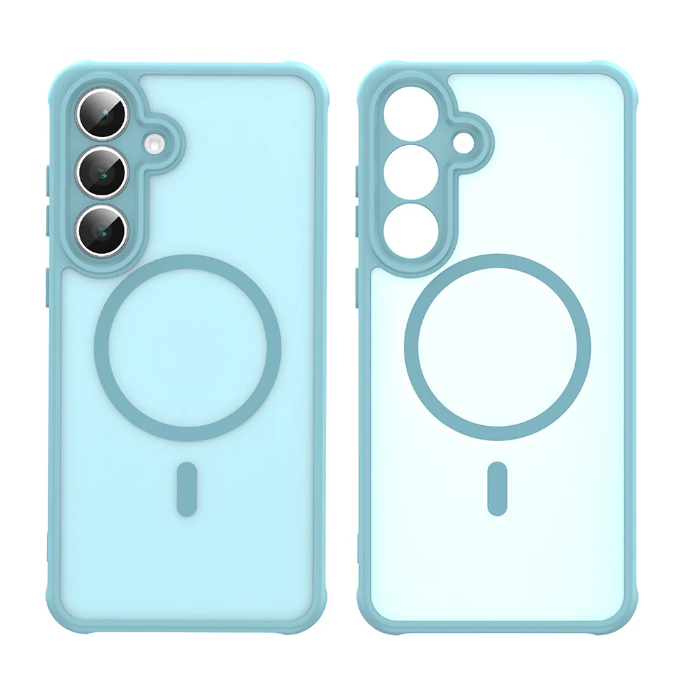 MagSafe Case for Samsung Galaxy S25 FE, Techsuit, HaloFrost II, Light Green - Image 2